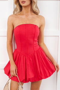 Welcome Back Dreamer Corset Strapless Mini Dress (Magenta) - NanaMacs
