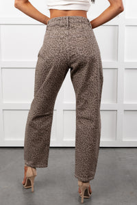 Odin Leopard Barrell Mica Denim Jeans (Ash Brown) - NanaMacs