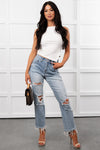 Lawrence Ripped Mica Denim Crop Jeans (Lunaria) - NanaMacs