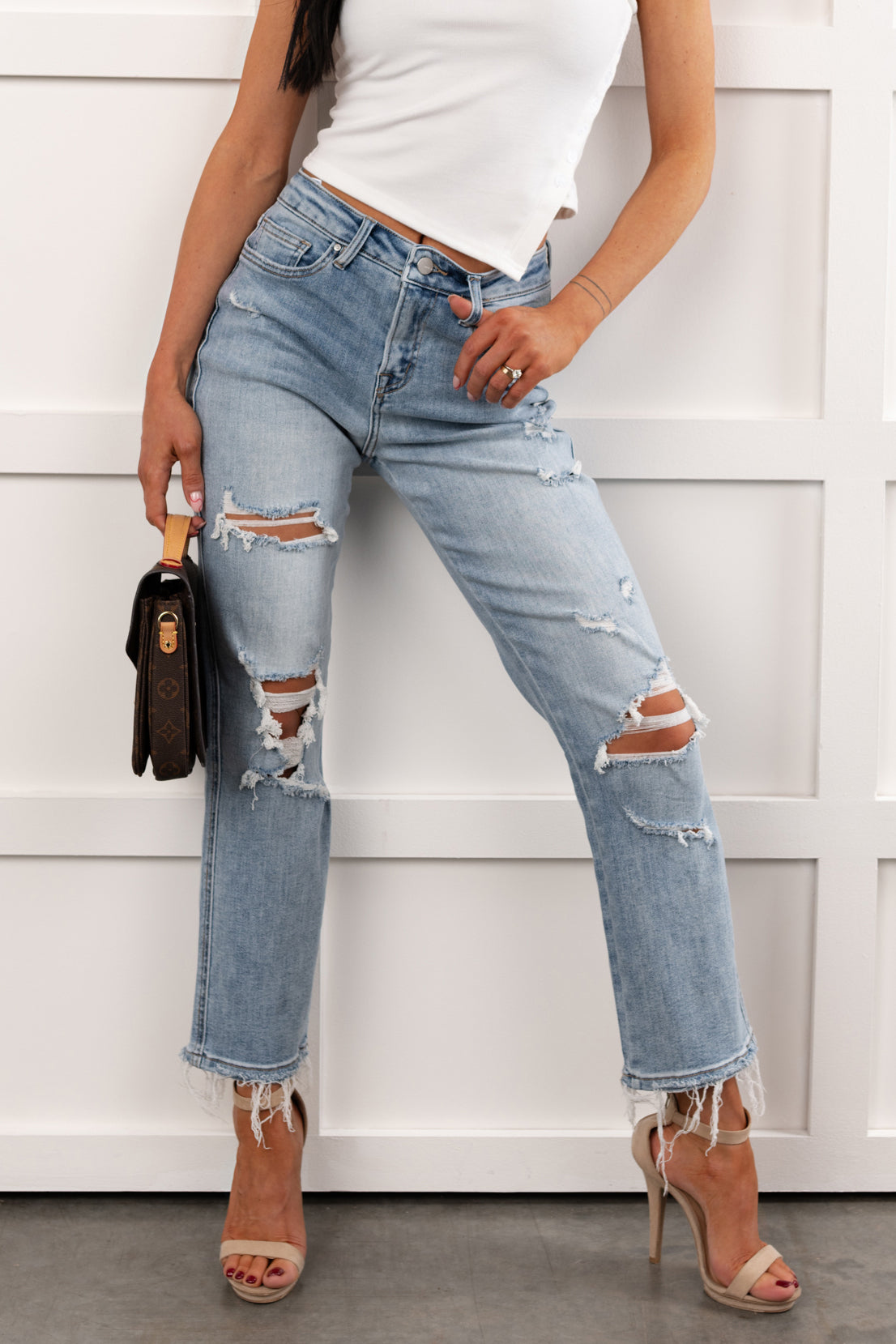 Lawrence Ripped Mica Denim Crop Jeans (Lunaria) - NanaMacs