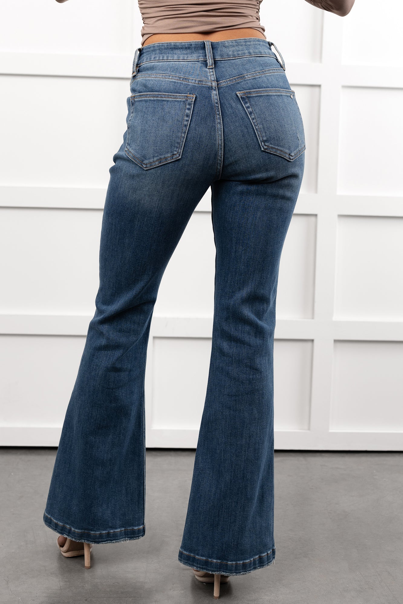 Henson High Rise Flare Mica Denim Jeans (Blue Stone) · NanaMacs