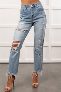 Lawrence Ripped Mica Denim Crop Jeans (Lunaria) - NanaMacs