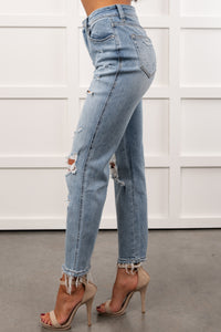 Lawrence Ripped Mica Denim Crop Jeans (Lunaria) - NanaMacs