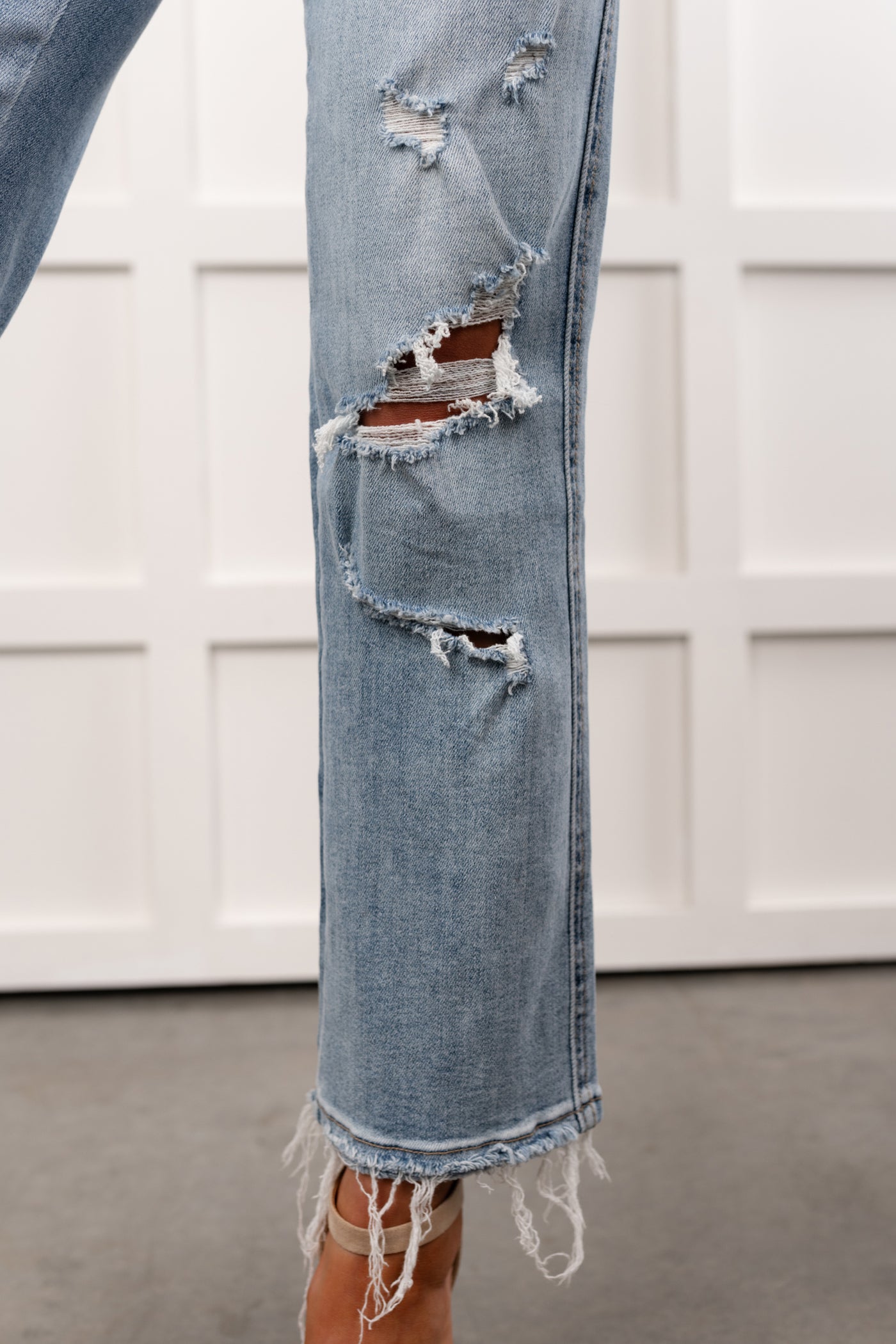 Lawrence Ripped Mica Denim Crop Jeans (Lunaria) - NanaMacs