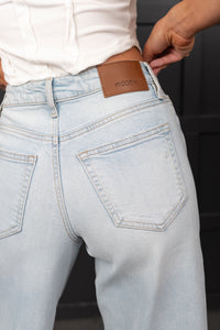 Vivienne Wide Leg Ripped Hidden Jeans (Light) - NanaMacs