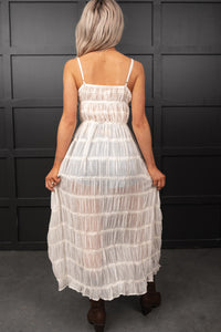 Sweet Rhythm Front Tie Duster Cami Vest (Cream) - NanaMacs