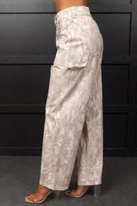 True Authority High Rise Wide Leg Pants (Camo) - NanaMacs