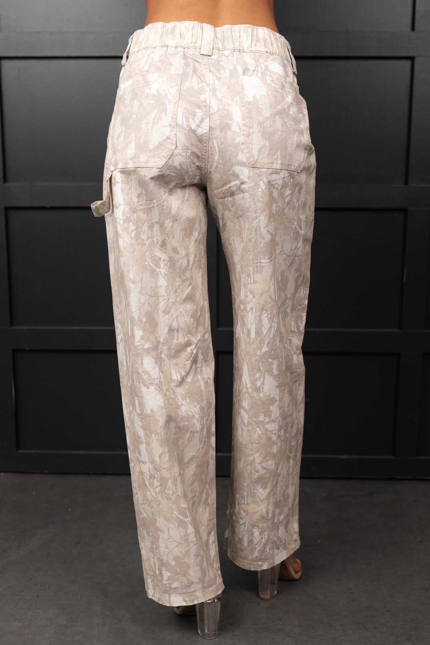 True Authority High Rise Wide Leg Pants (Camo) - NanaMacs