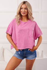 Kendrick Acid Wash Crop Top (Orchid) - NanaMacs