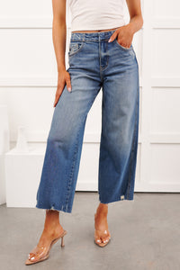 Gerard High Rise KanCan Wide Crop Jeans (Medium) - NanaMacs