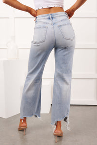 Randall Distressed Mica Denim Jeans (Ice Blue)