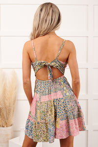 Daisy Daze Floral Sleeveless Mini Dress (Cream) - NanaMacs