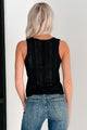 At Home In Your Arms Crochet Knit Tank Top (Black) - NanaMacs