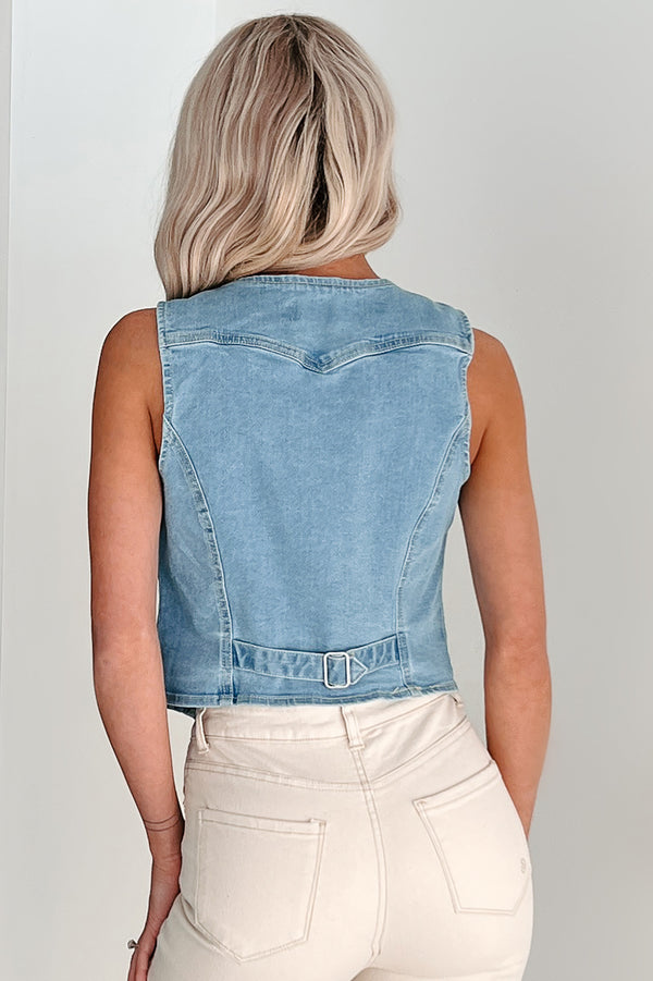 Well-Worn Never Weary Denim Vest (Light Blue) - NanaMacs