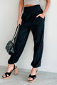 Not A Care In The World High Waist Harem Pants (Black) - NanaMacs