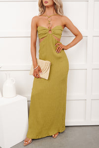 Heartbreaker Honey Maxi Sleeveless Dress (Olive)