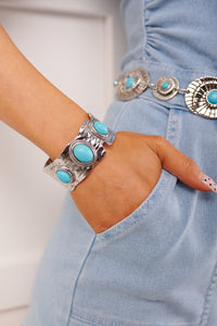 Golden Hour Rodeo Cuff Bracelet (Silver)