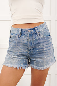 Lewis KanCan High Rise Denim Shorts (Medium Light)