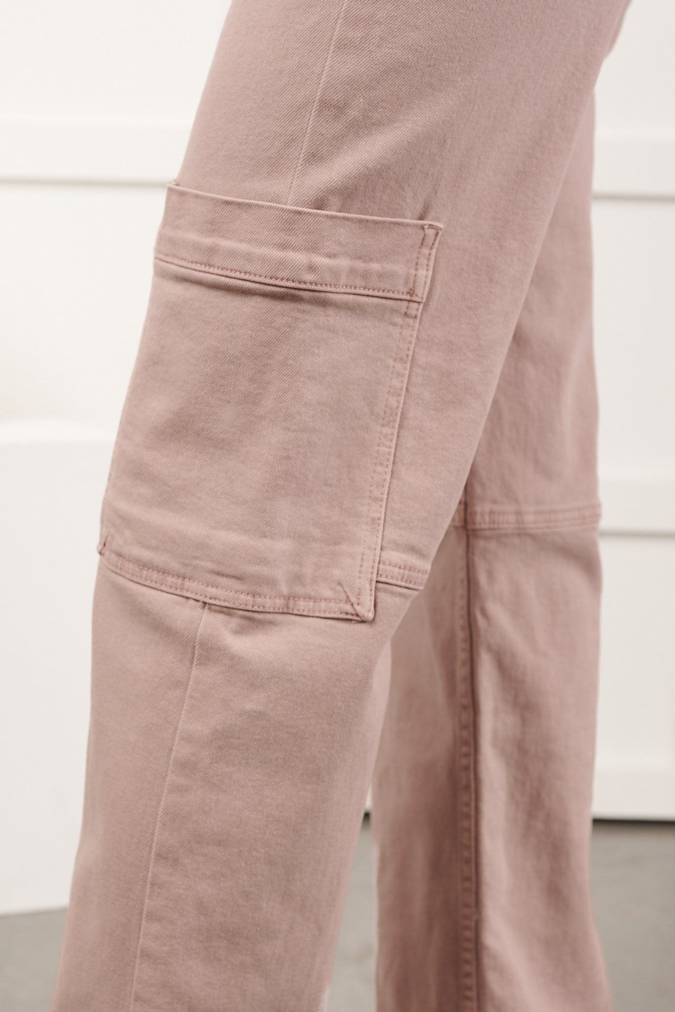 Kayden Mid Rise KanCan Cargo Jeans (Pink)