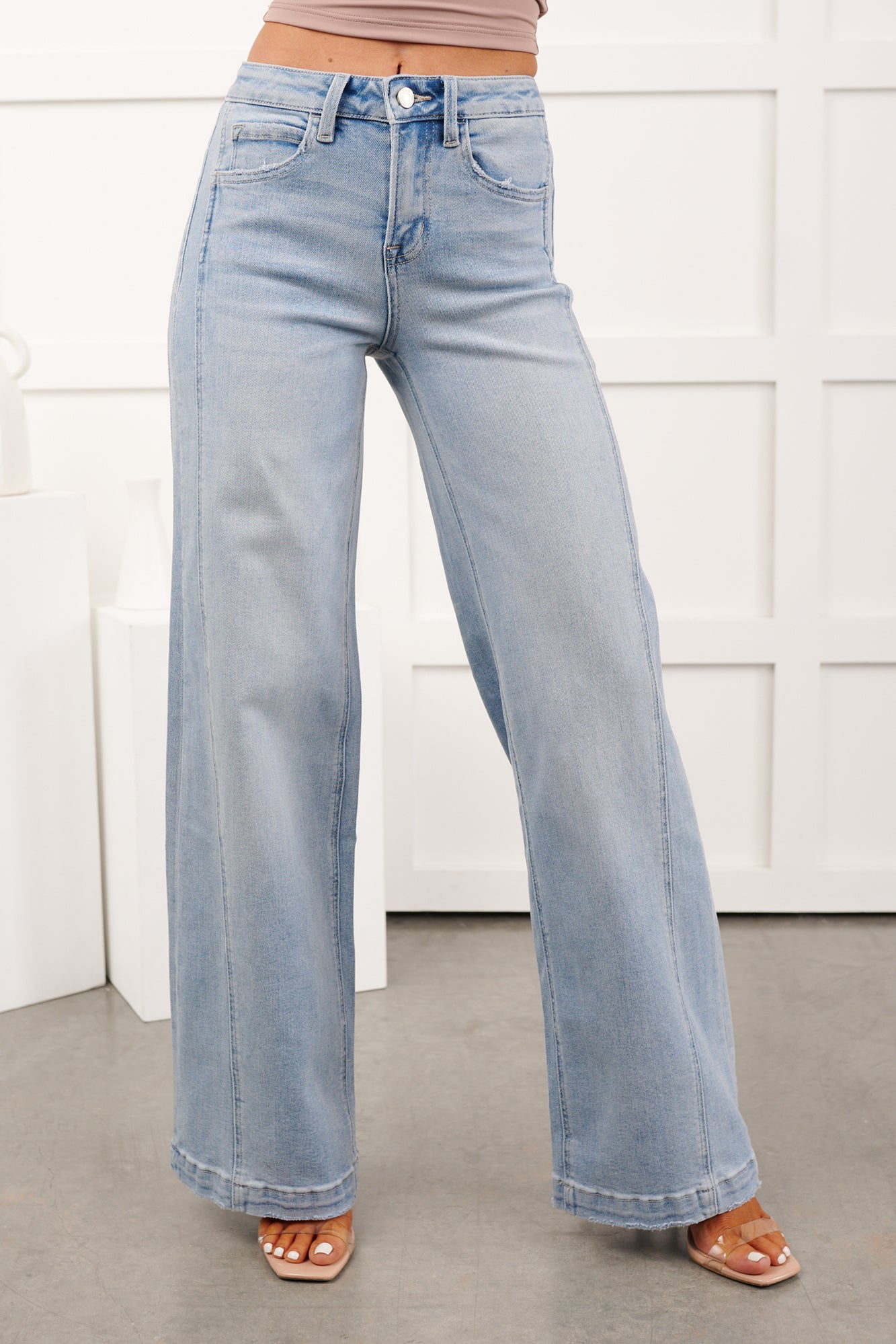 Mikel High Rise Wide Leg Vervet Jeans (Great Rapids)