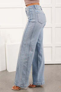 Mikel High Rise Wide Leg Vervet Jeans (Great Rapids)