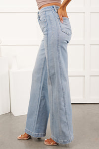 Mikel High Rise Wide Leg Vervet Jeans (Great Rapids)