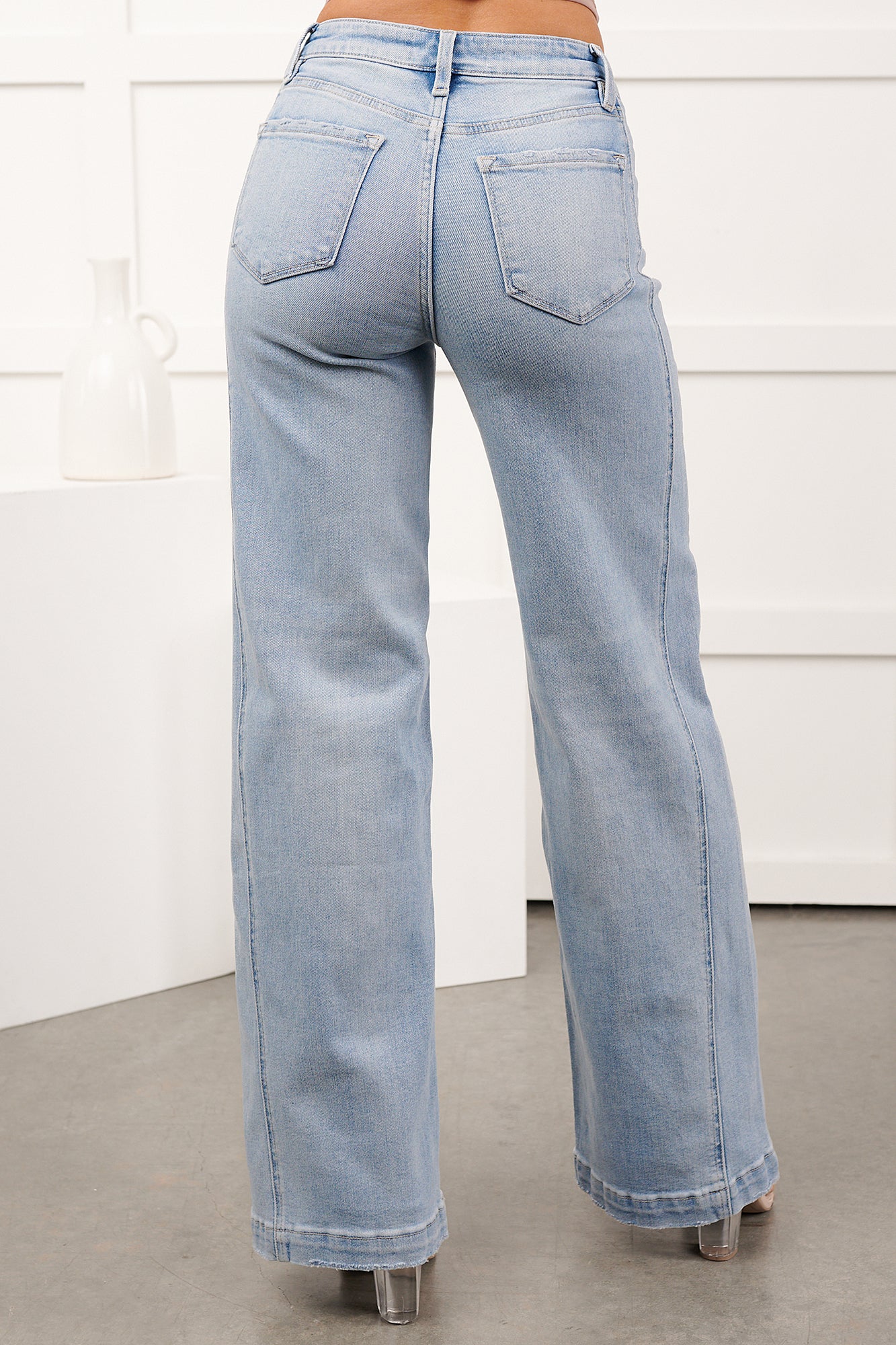 Mikel High Rise Wide Leg Vervet Jeans (Great Rapids)