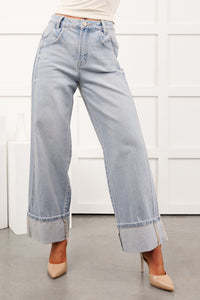 Sidney Vervet High Rise Cuffed Wide Leg Jeans (Streamlined)