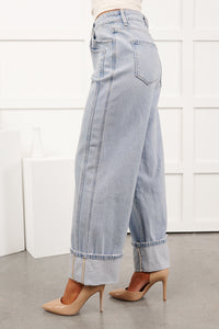 Sidney Vervet High Rise Cuffed Wide Leg Jeans (Streamlined)