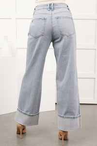 Sidney Vervet High Rise Cuffed Wide Leg Jeans (Streamlined)