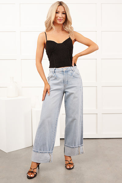 Striving To Shine Lurex Corset Top (Black) - NanaMacs