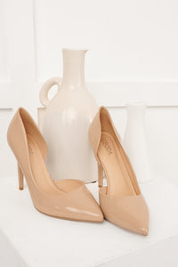 Fit Just Right Pointed Toe Stiletto Heel (Dark Beige) - NanaMacs