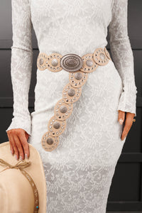 Boots Before Boys Oval Disc Belt (Ivory)