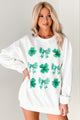 St. Paddy's Day Graphic Crewneck Sweatshirt (White) - NanaMacs