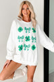 St. Paddy's Day Graphic Crewneck Sweatshirt (White) - NanaMacs