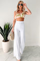 Boundless Ambition High Waist Pants (White) - NanaMacs