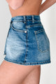 Got This In The Bag Wrap Denim Mini Skort (Medium) - NanaMacs