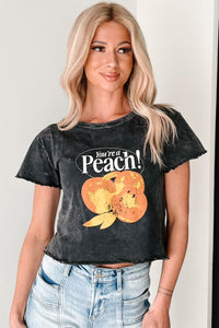 "You're A Peach" Graphic T-Shirt (Charcoal) - NanaMacs