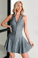 Professional Poise Halter Mini Dress (Grey) - NanaMacs