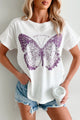 "The Lover" Butterfly Graphic T-Shirt (Ivory) - NanaMacs