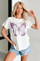 "The Lover" Butterfly Graphic T-Shirt (Ivory) - NanaMacs