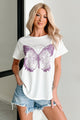 "The Lover" Butterfly Graphic T-Shirt (Ivory) - NanaMacs