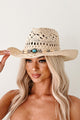 My Personal Paradise Beaded Straw Cowboy Hat (Ivory)