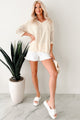 Softly Spellbound Sheer Knit Hoodie Sweater (Cream)