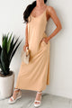 Easy Peasy Sleeveless V-Neck Maxi Dress (Mustard Yellow)