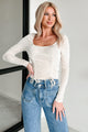 Mystic Evening Ruched Long Sleeve Top (Natural)