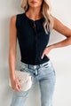 A Whole Vibe Button Front Sweater Tank (Navy) - NanaMacs