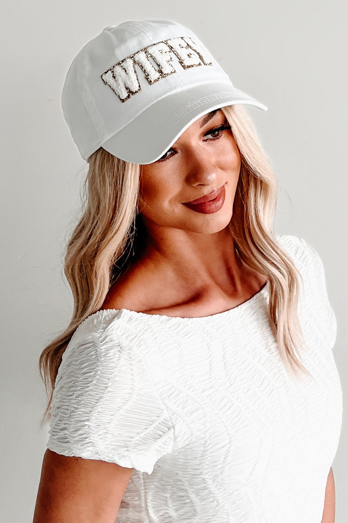 Call Me Mrs. "Wifey" Baseball Cap (White) - NanaMacs