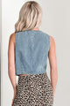 Off The Rack Denim Front Tie Vest (Medium Denim) - NanaMacs