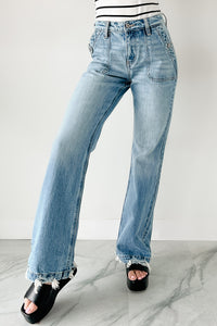 Fitzgerald High Rise Wide Flare Kancan Jeans (Medium) - NanaMacs